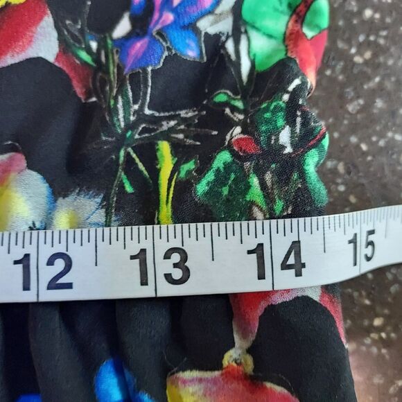 Ellen Tracy Dress Womens Size 8 Colorful Floral Sleeveless Pockets Stretch - Picture 10 of 11